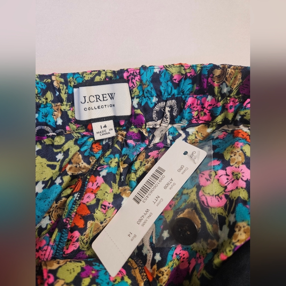 J.Crew Collection- Pants Women's 14Collection high-rise silk-twill trouser - Picture 6 of 8